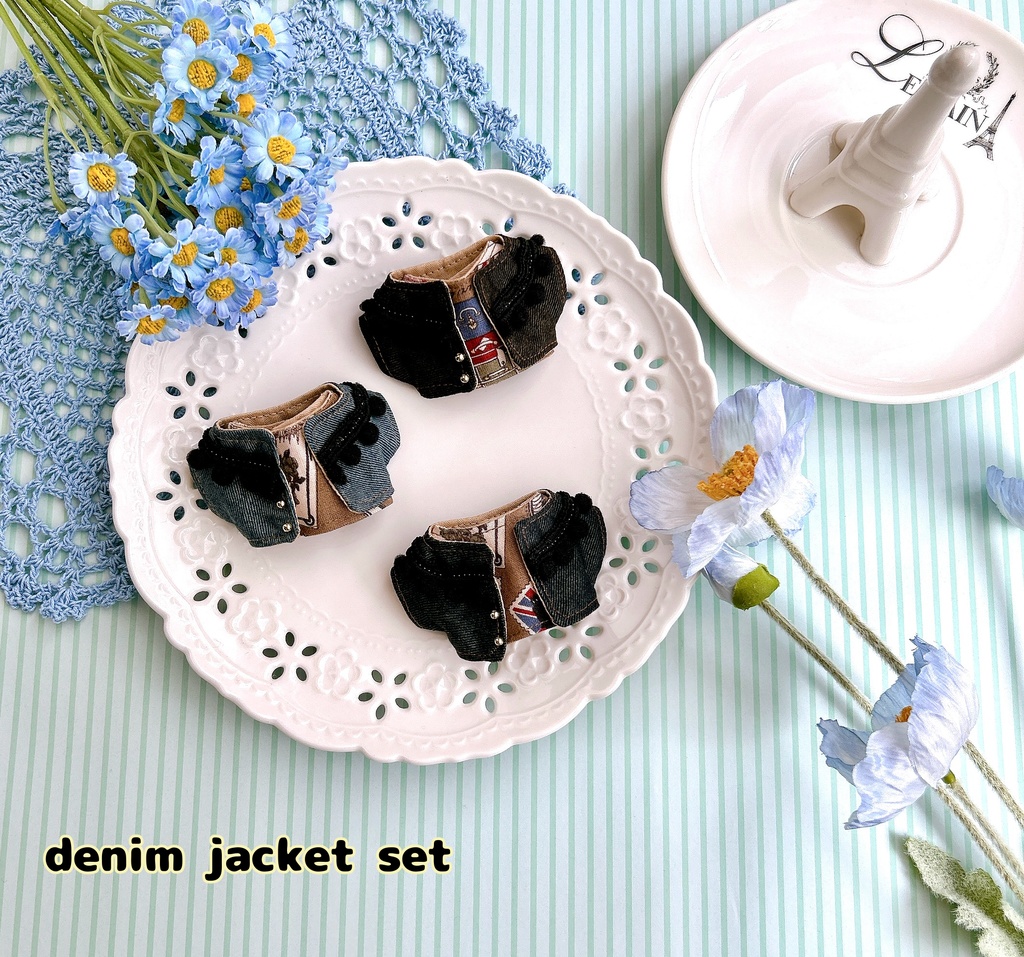 【10cmぬい用】denim jacket set