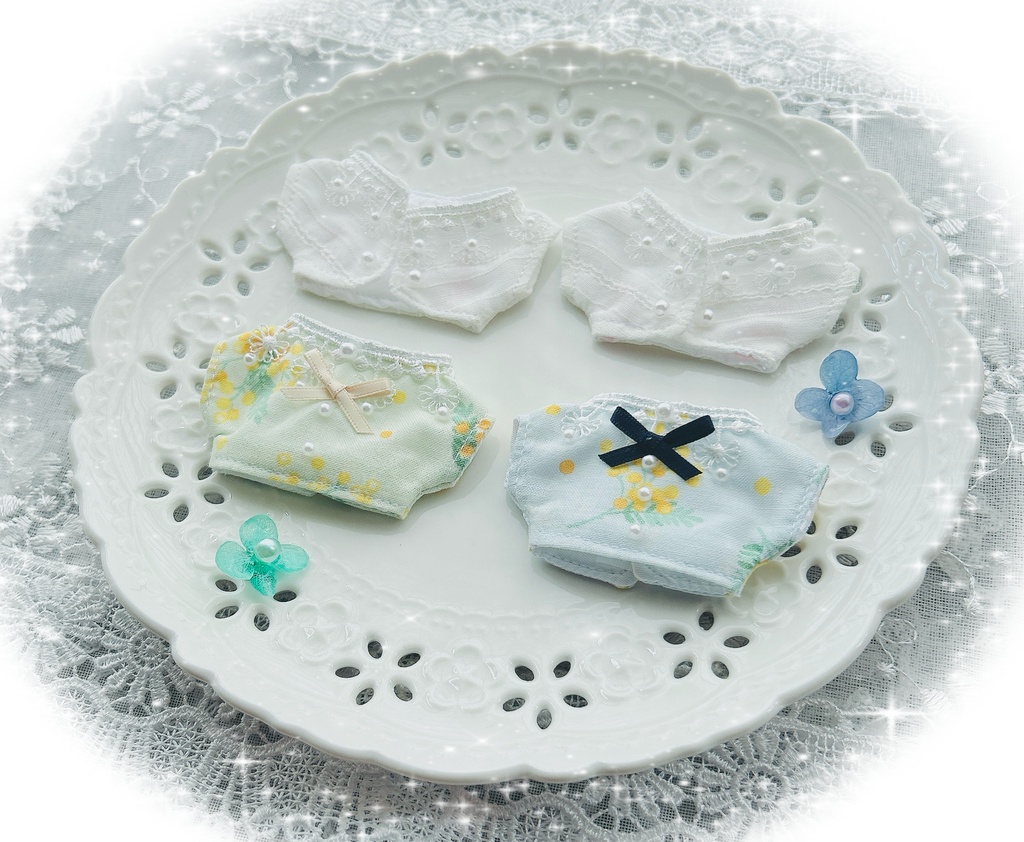 【10cmぬい用】初夏のjacket set〜クリームソーダ〜