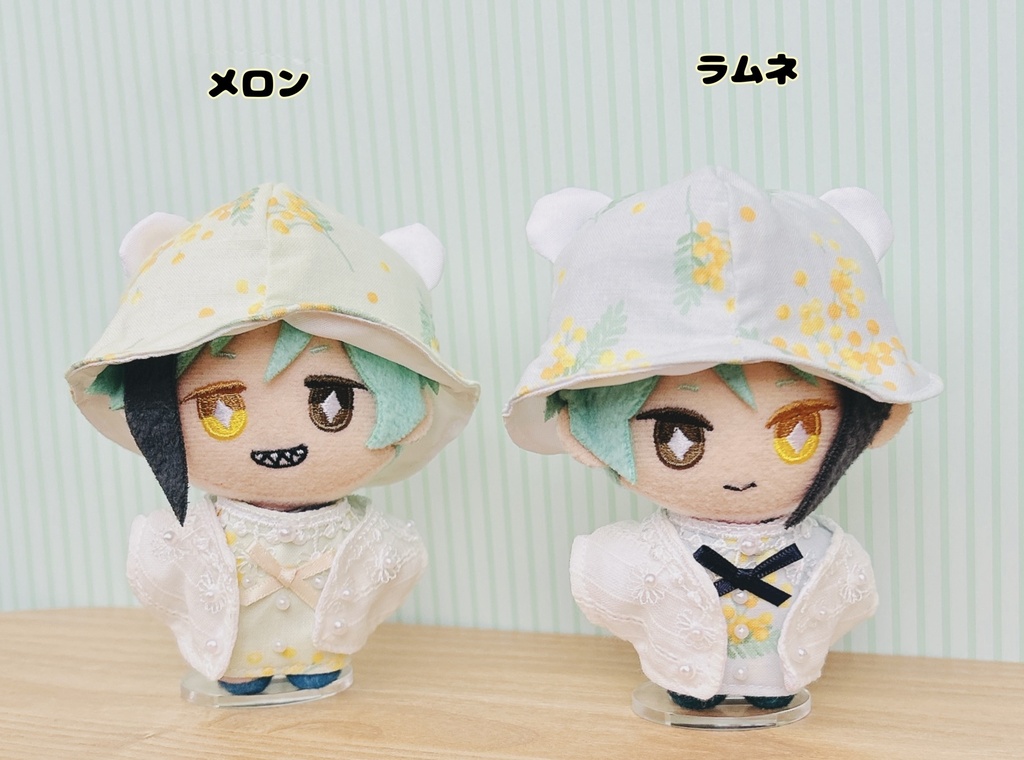 【10cmぬい用】クリームソーダくまちゃんはっと