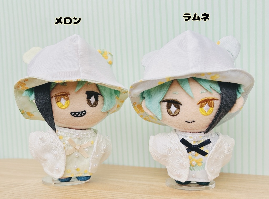 【10cmぬい用】クリームソーダくまちゃんはっと