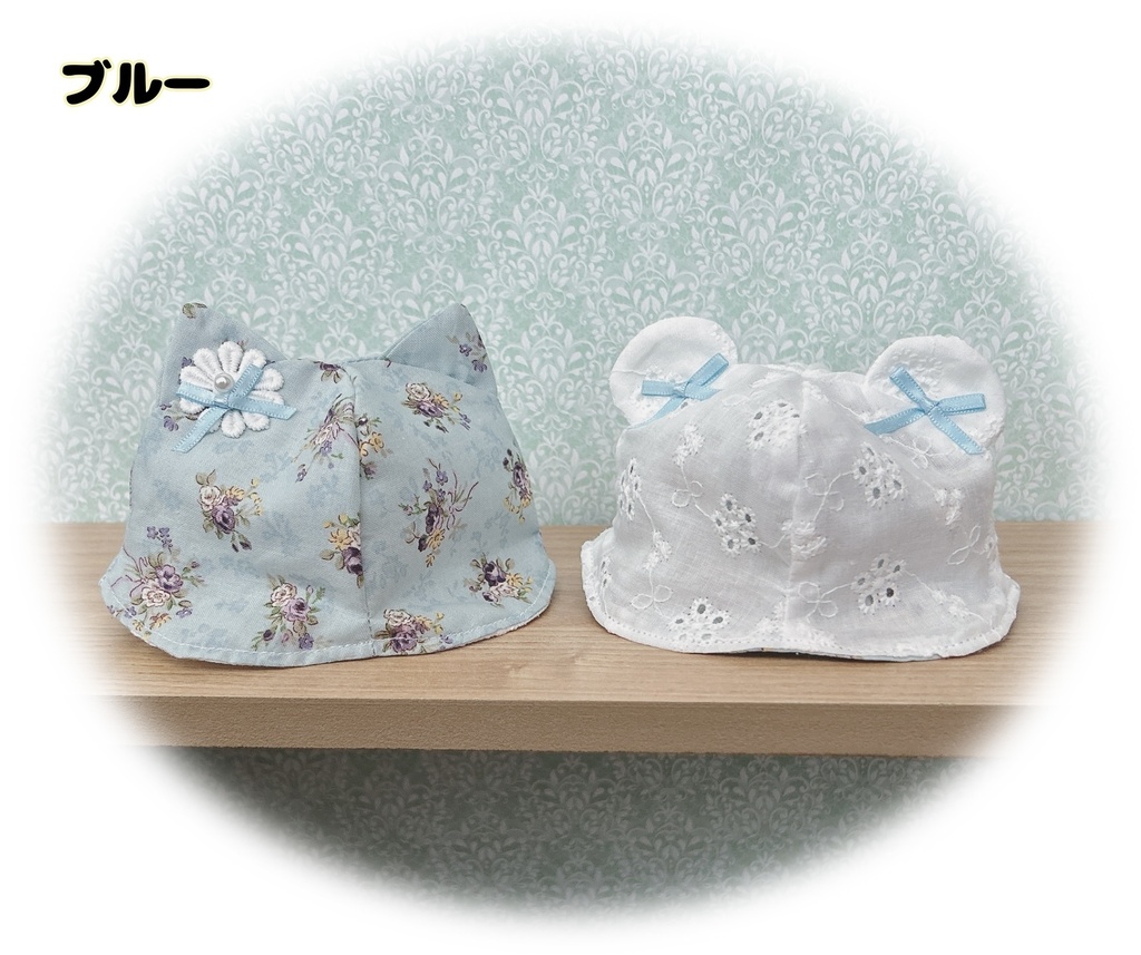 【16cmぬい用】ねこくまはっと