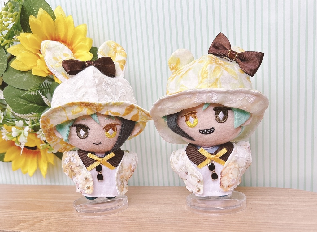 【10cmぬい用】うさくまhat〜sunflower〜