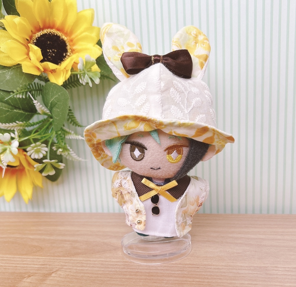 【10cmぬい用】うさくまhat〜sunflower〜