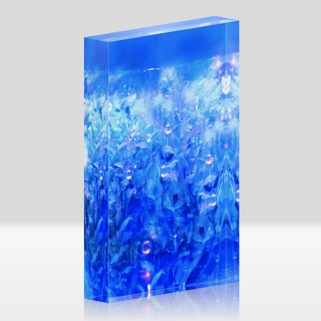 「青(背景)」アクリルブロック