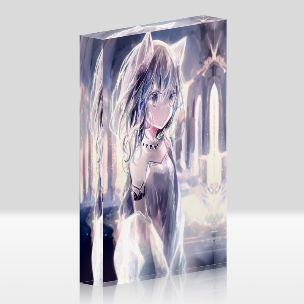 「猫耳少女」アクリルブロック