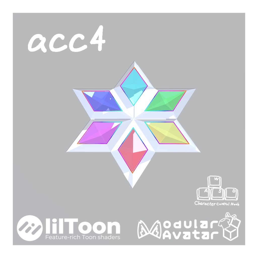 【無料有VRChat想定】ダイヤアクセサリー4種セット