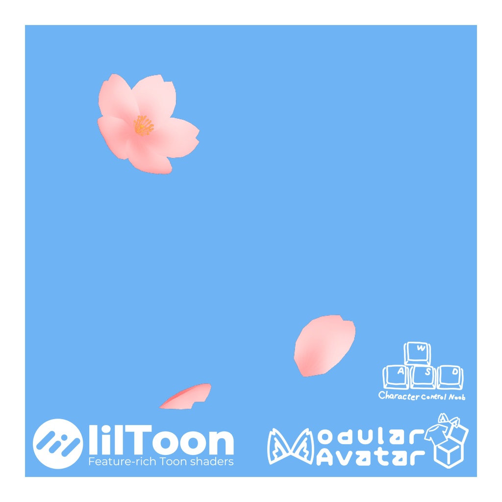 【無料VRChat想定】桜アクセサリー