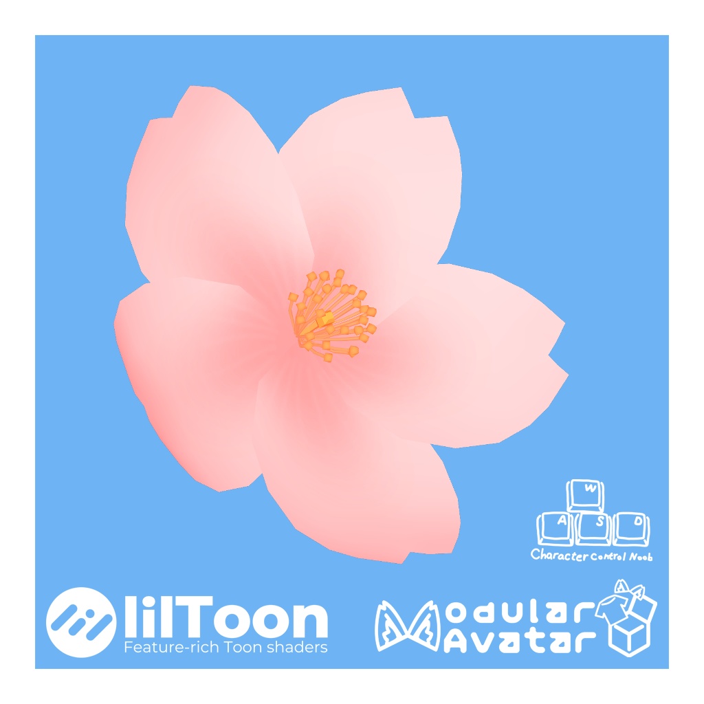 【無料VRChat想定】桜アクセサリー