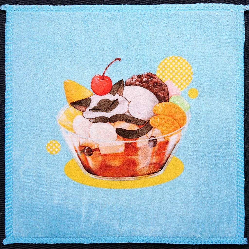 スイーツにゃんこハンカチ