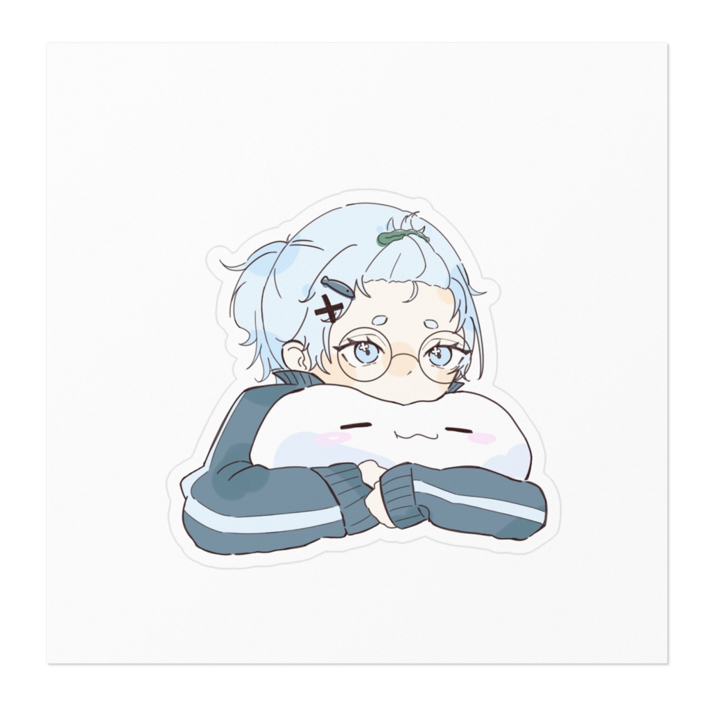 家での姿のステッカー