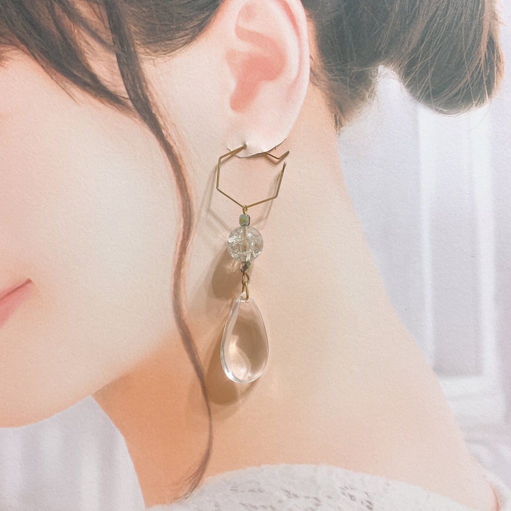 へきさごん・クリア ピアス