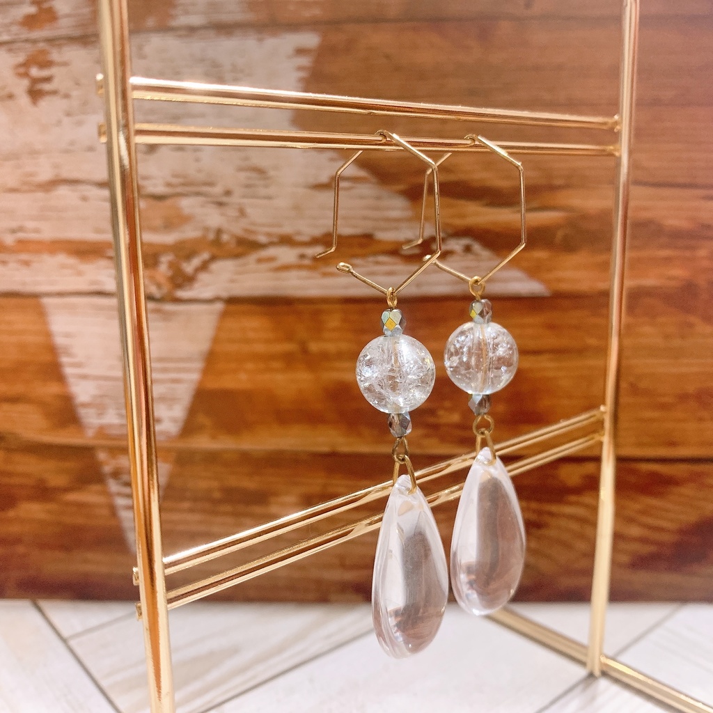 へきさごん・クリア ピアス