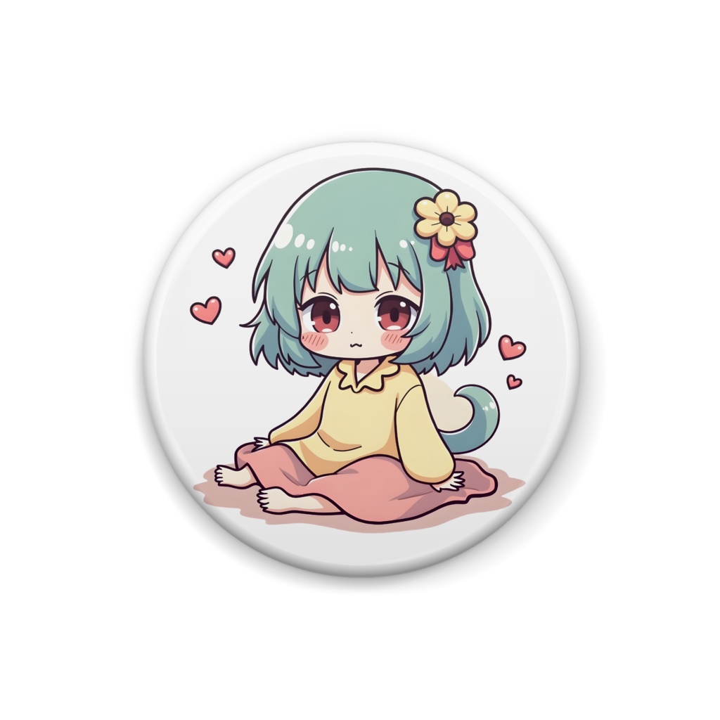 サイレントパステルソウル 缶バッジ アニメ風 オリジナルキャラ