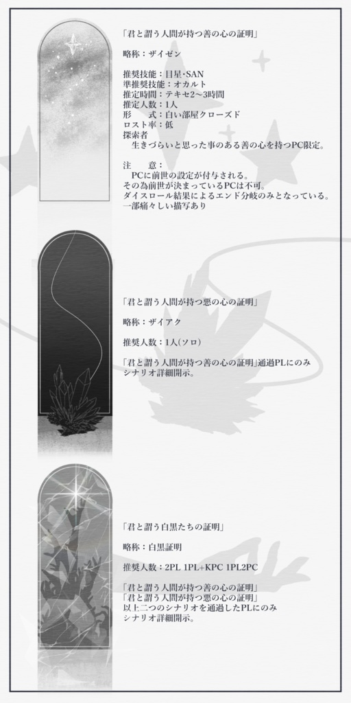 CoC 6th「君と謂う人間の証明」シナリオ集 SPLL:E194398
