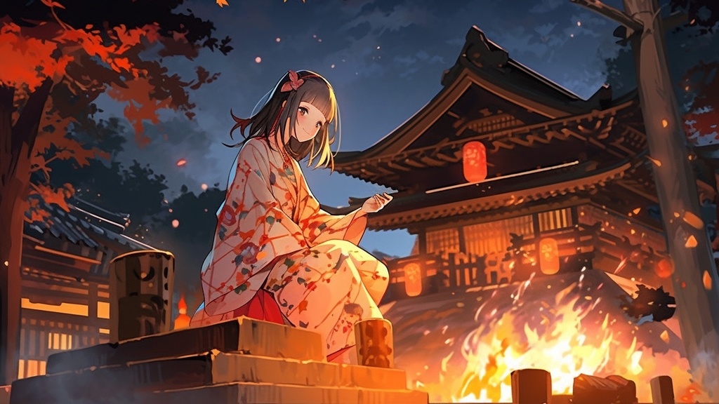 焚き火とともに 箏と焚き火音で暖まる和風曲