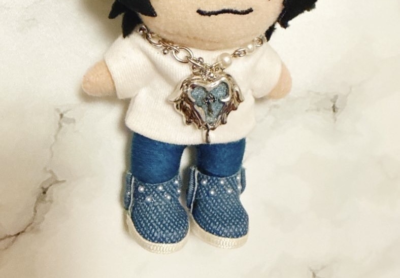 デニムハートネックレス