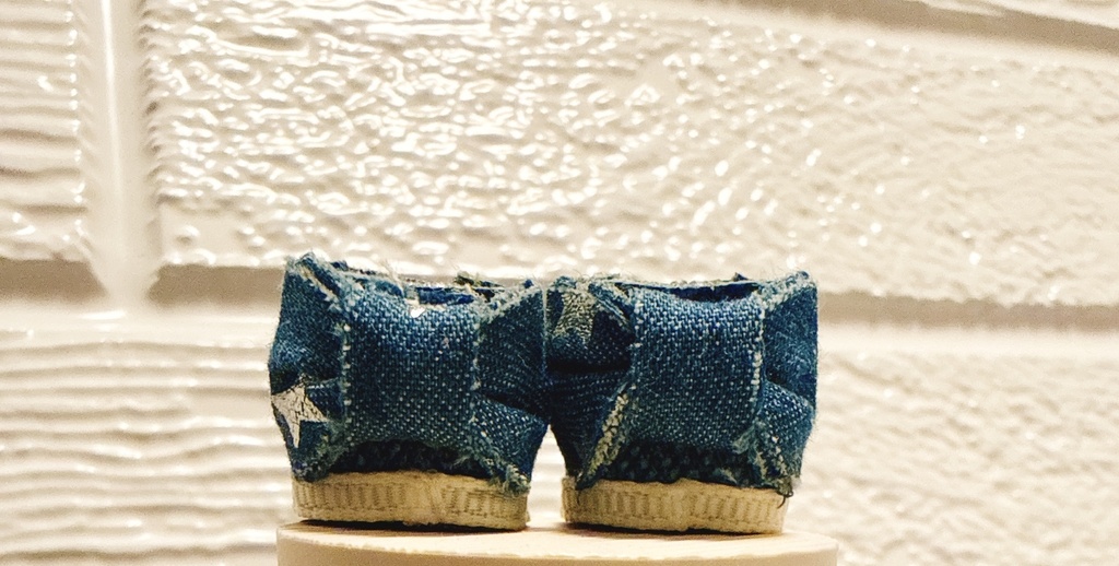 バックリボンデニムブーツ