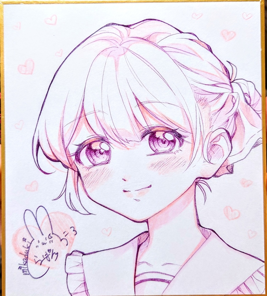 ミニ色紙原画💖おだんごちゃん💖