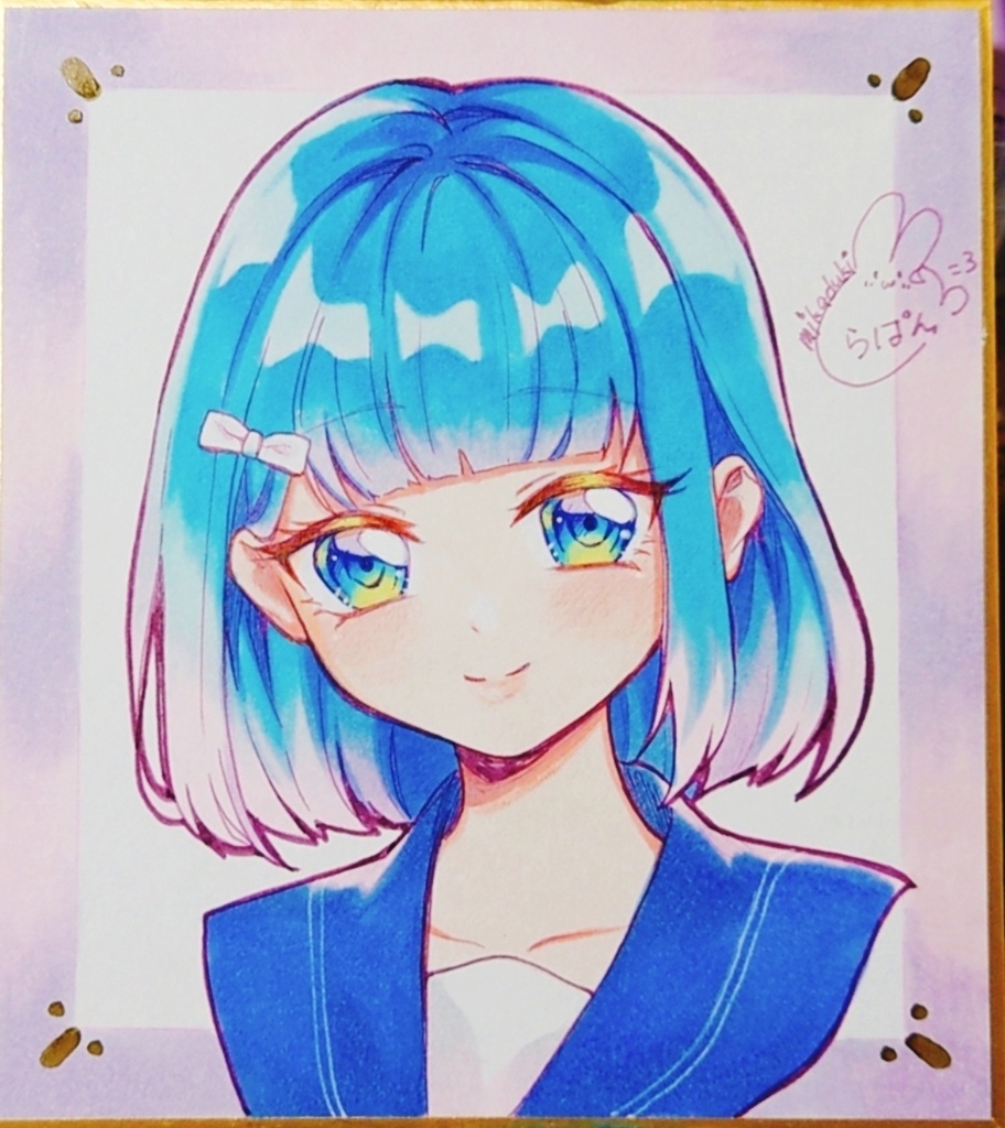 【ミニ原画色紙】💙🩵