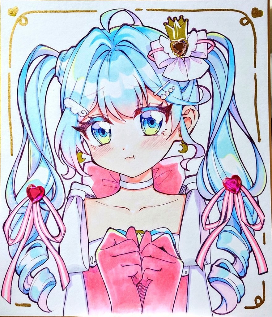 中色紙原画　夢ちゃん