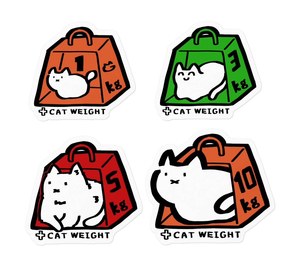 キャットウェイトステッカー