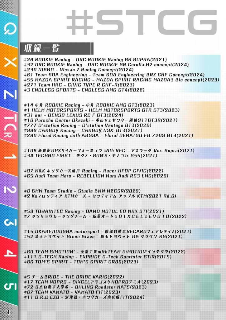 【pdf版】 #STCG Special Picks!(S耐車両擬人化本)