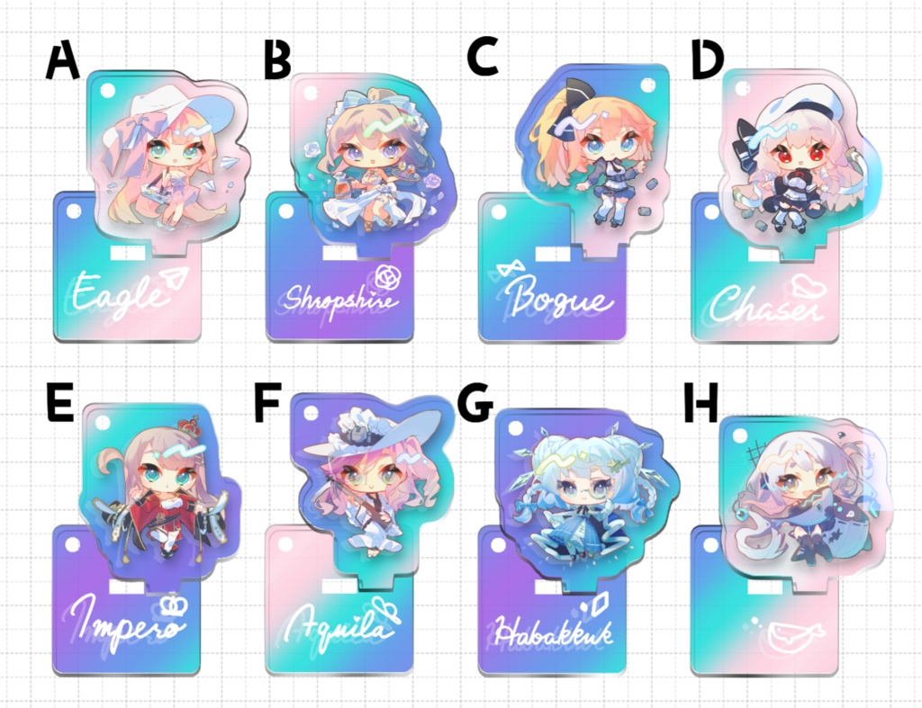 【～9/13受注生産】戦艦少女R　ミニアクリルスタンド（オーロラアクリル）