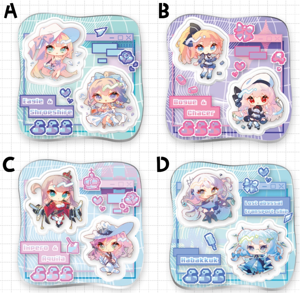 【〜9/13受注生産】戦艦少女R　SDアクリルステッカー