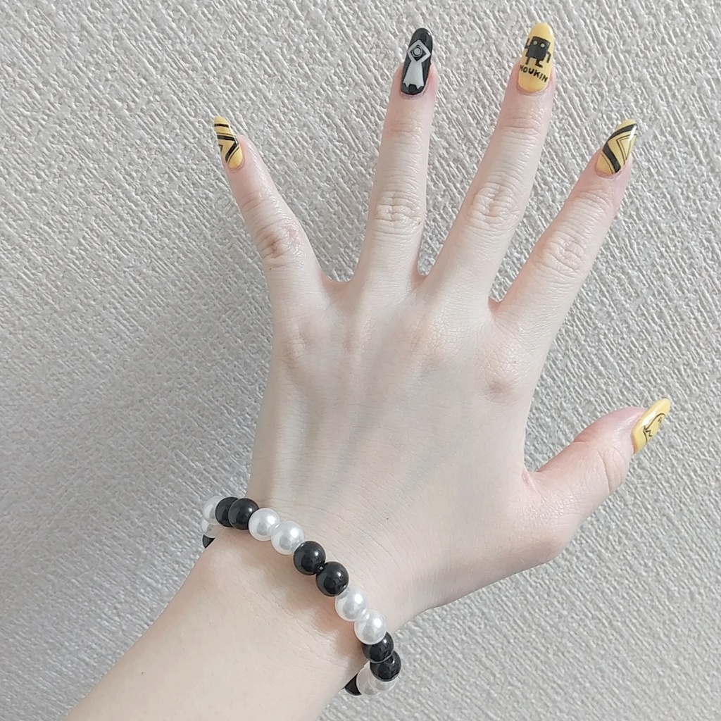 Double Black & Double Pearl Bracelet