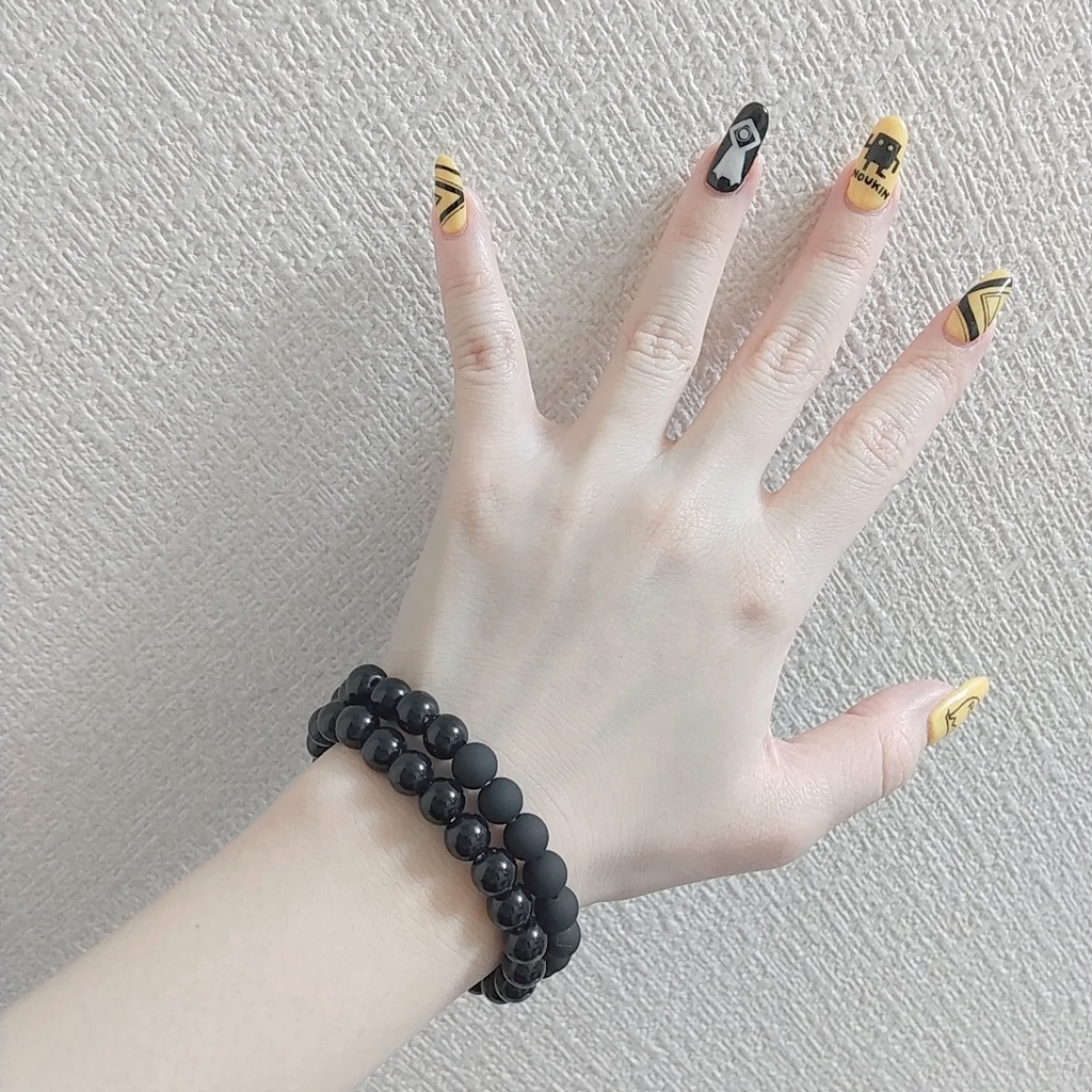 Half Black & Half Matte Black Bracelet