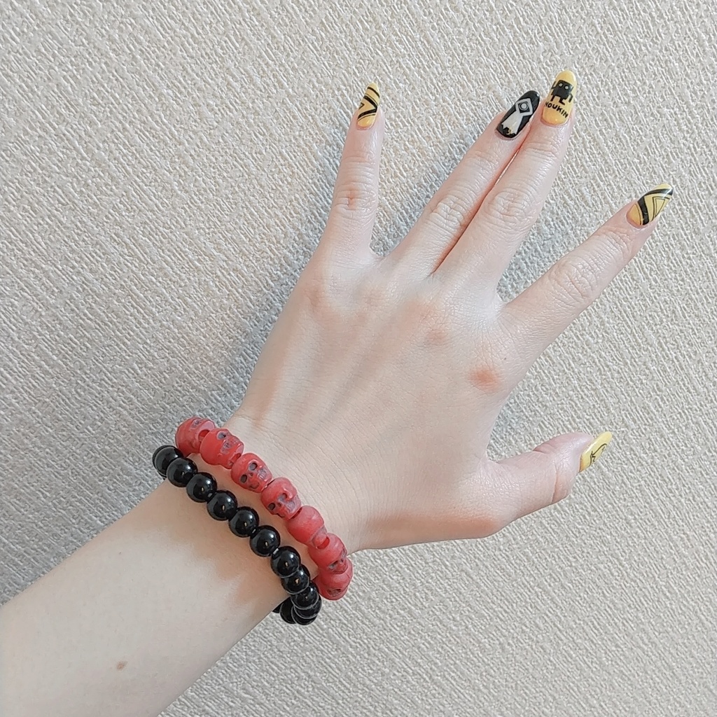 Cranberry Red Skull Bracelet