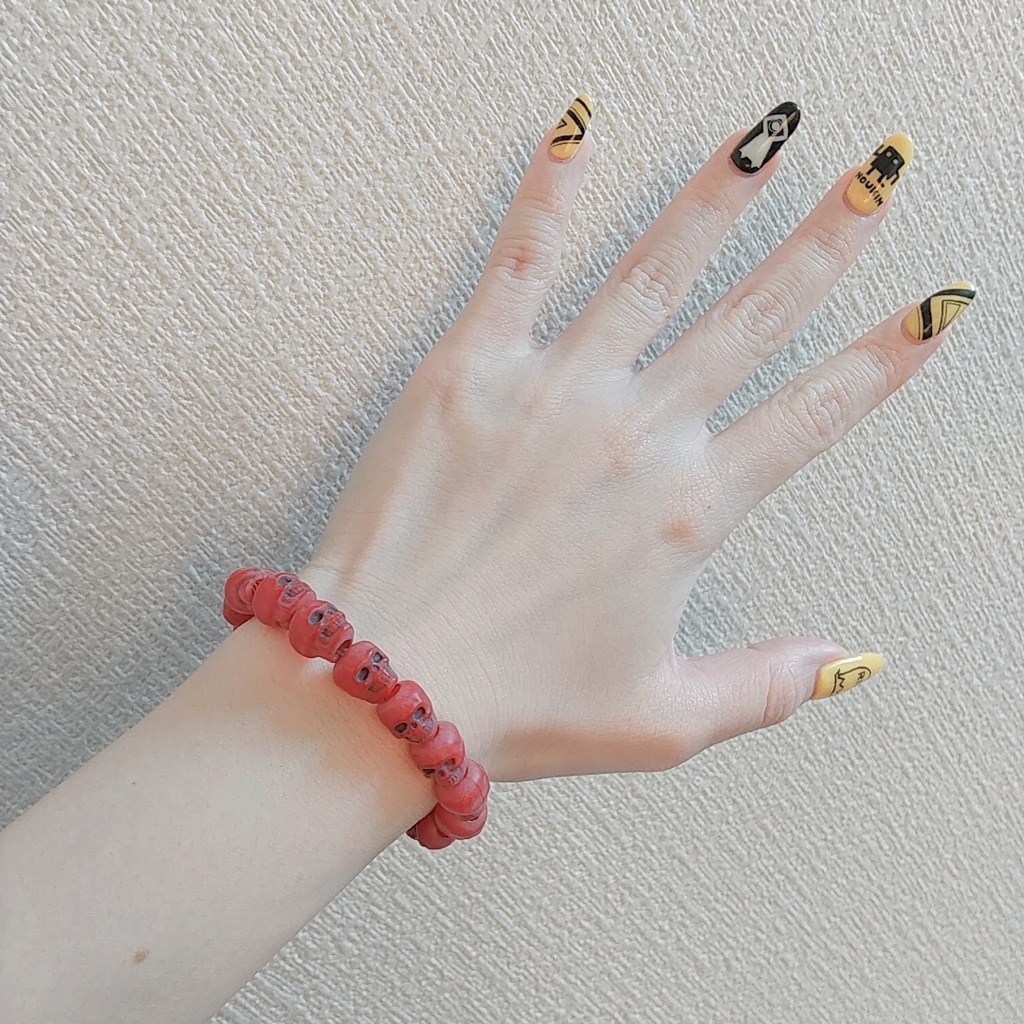 Cranberry Red Skull Bracelet