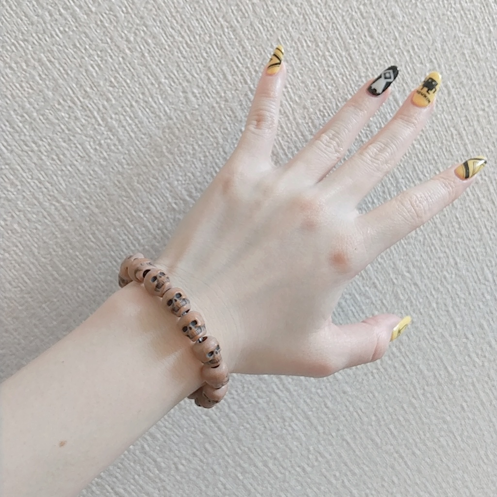 Mocha Brown Skull Bracelet