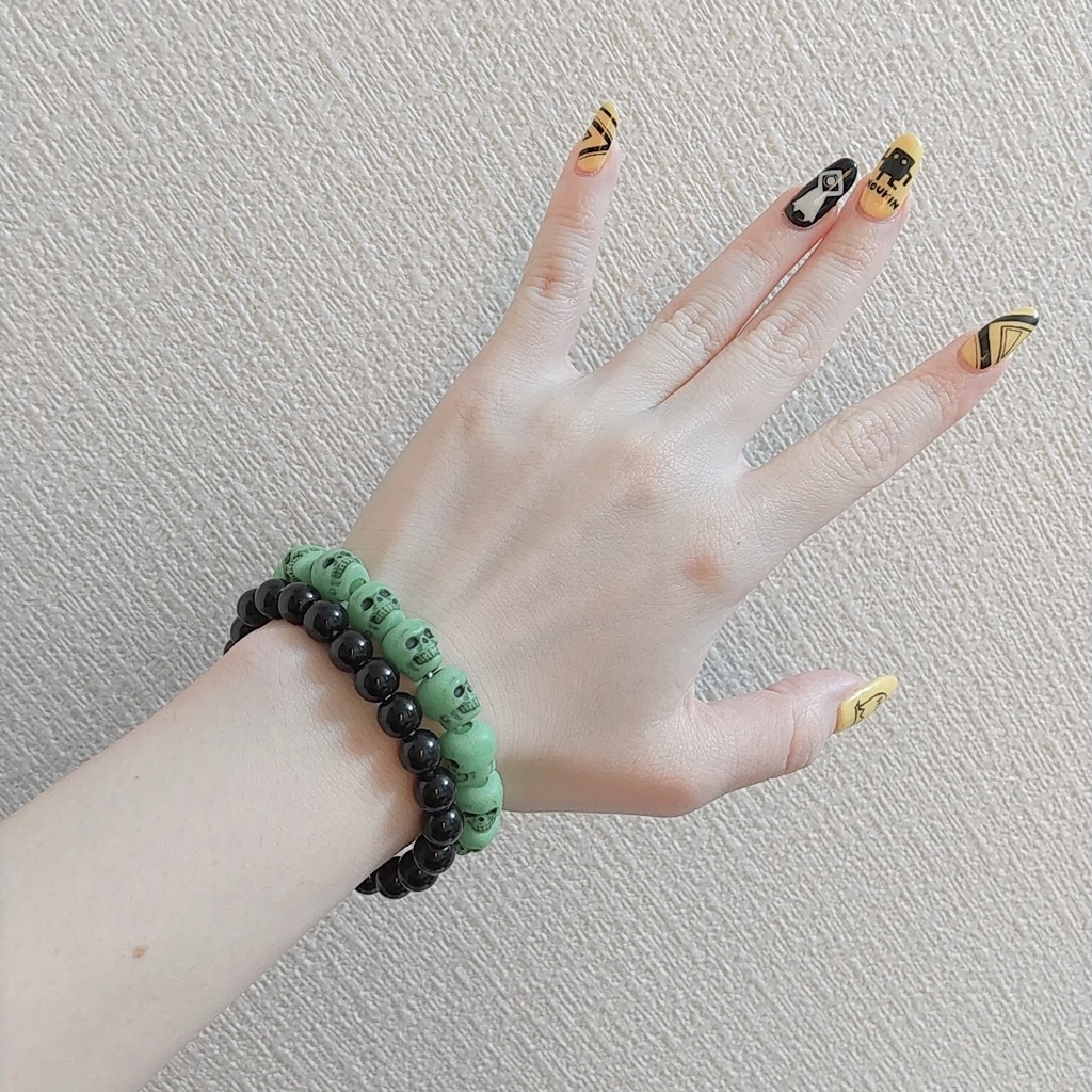 Frog LimeGreen Skull Bracelet