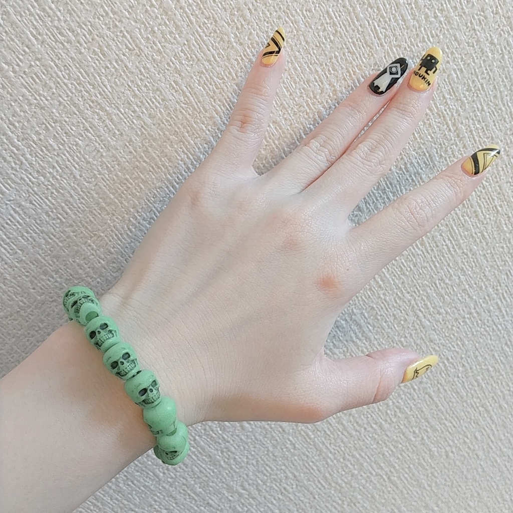 Frog LimeGreen Skull Bracelet