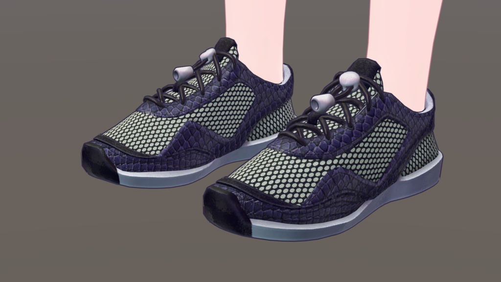 蛇柄スニーカー(自宅に出た蛇を撮影して作ったスニーカー)