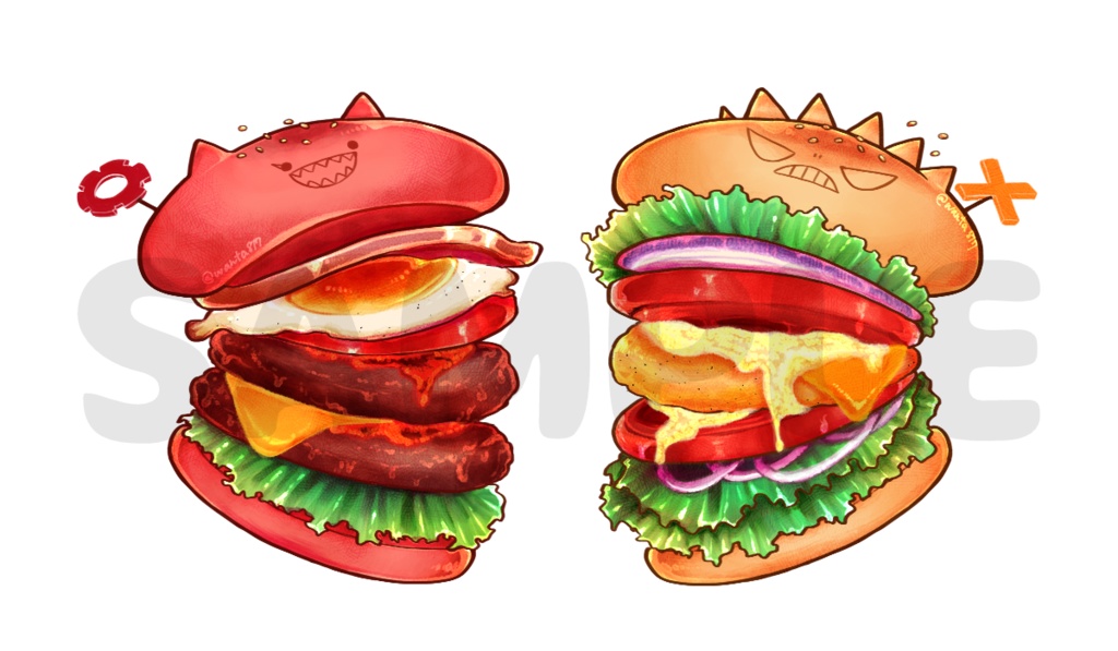 ハンバーガーアクキー 