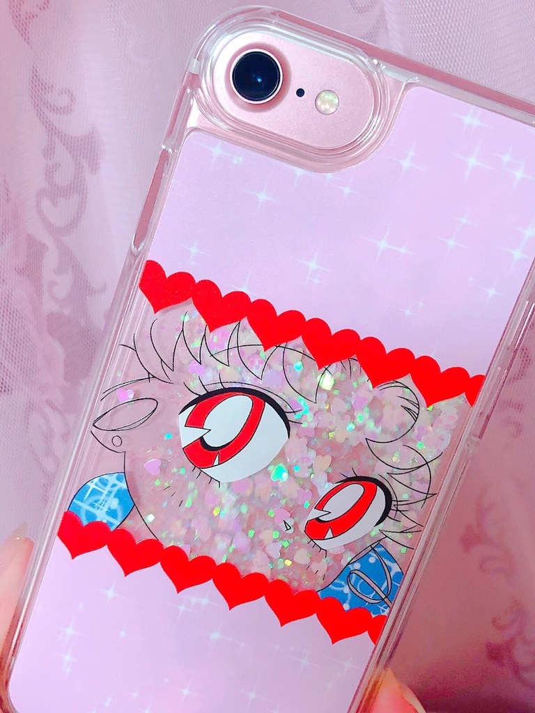 セーラームーン ちびうさ 変身 ハートグリッターケース iphone6/6s/7/8/X/XS
