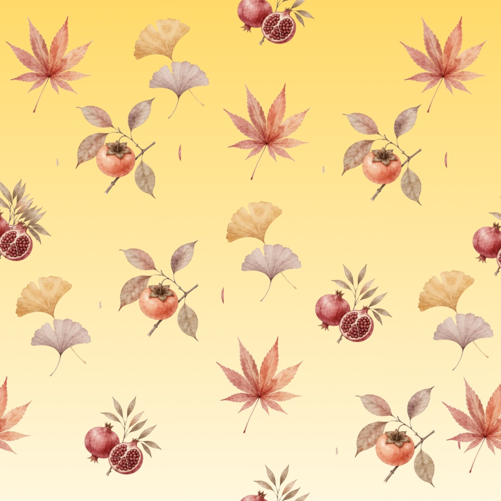     紅葉のデジタルペーパー｜和モダン3枚セット