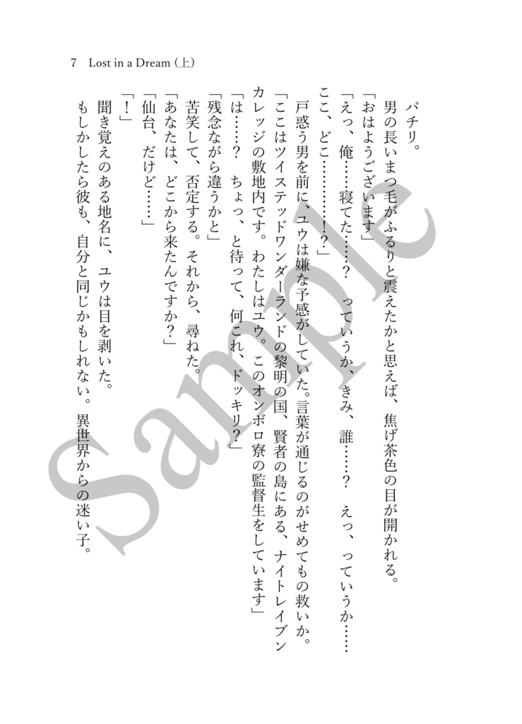 《あんしんBOOTHパック(ネコポス)発送》Lost in a Dream (上)【HQ!! 及川徹 夢小説本】※twstとのクロスオーバー