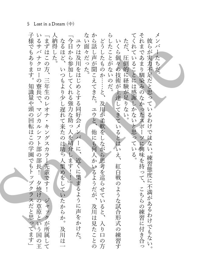 《あんしんBOOTHパック(ネコポス)発送》Lost in a Dream (中)【HQ!! 及川徹 夢小説本】※twstとのクロスオーバー