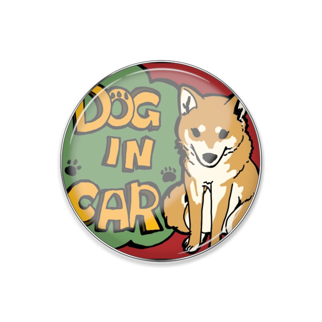 柴犬缶バッジ