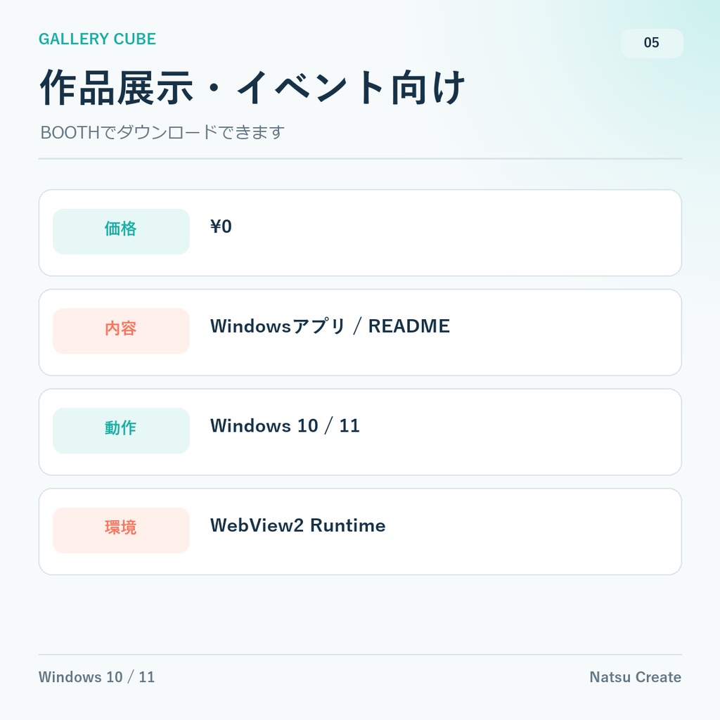GALLERY CUBE|写真・動画を立体展示するWindowsツール