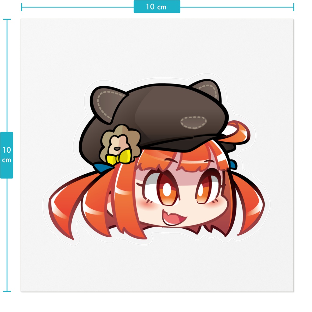 番原はろこ生首ステッカー