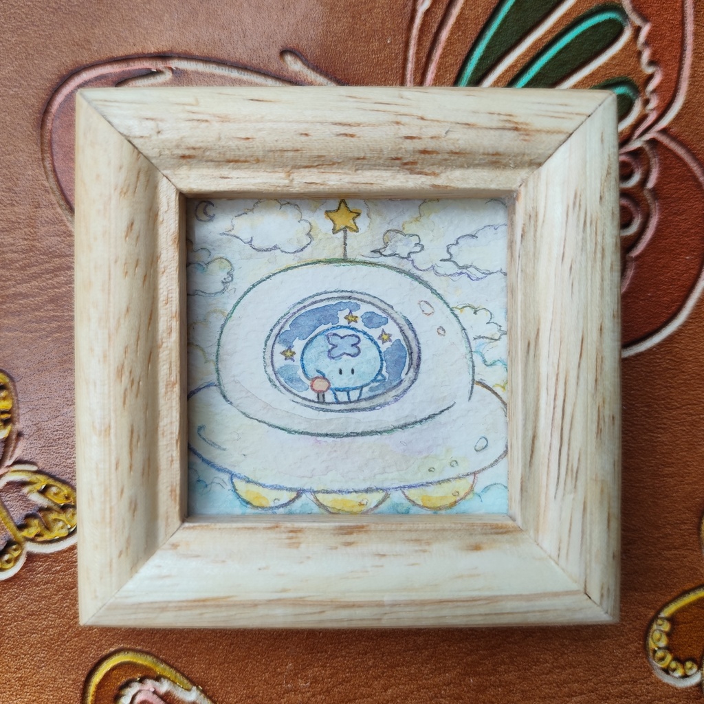 「くらげくんと宇宙船」ミニ原画