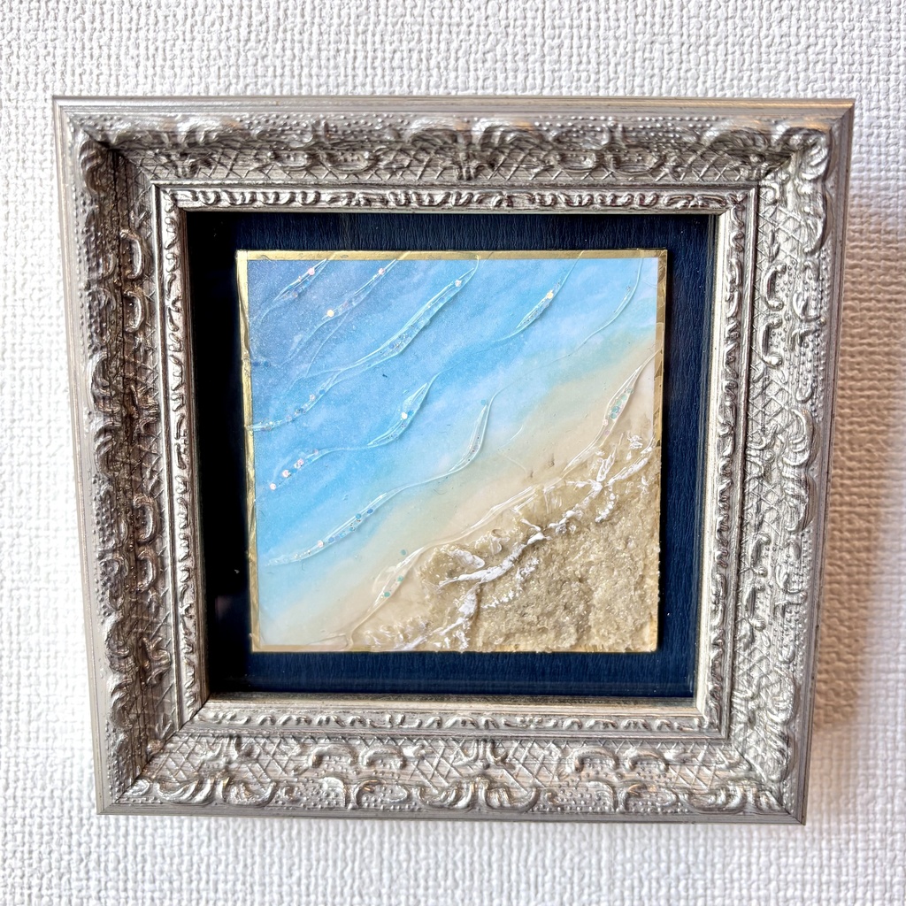 額装/海_豆色紙原画