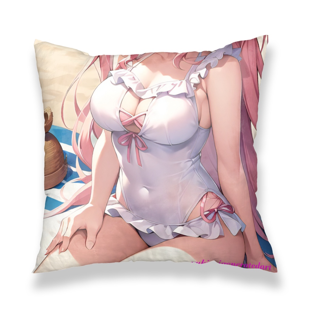 「Momoといっしょ」クッションカバー - 450x450(mm)Cushion Cover