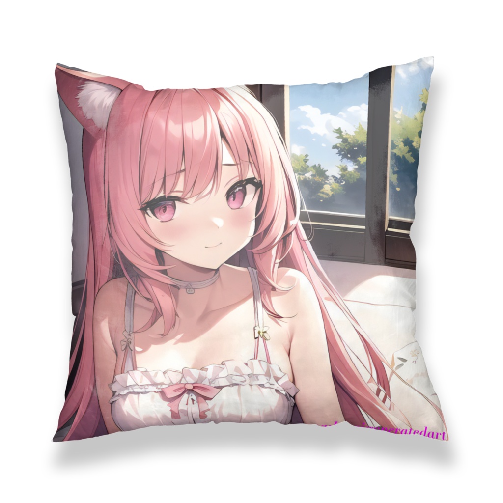 「Momoとまったり」クッションカバー - 450x450(mm)Cushion Cover