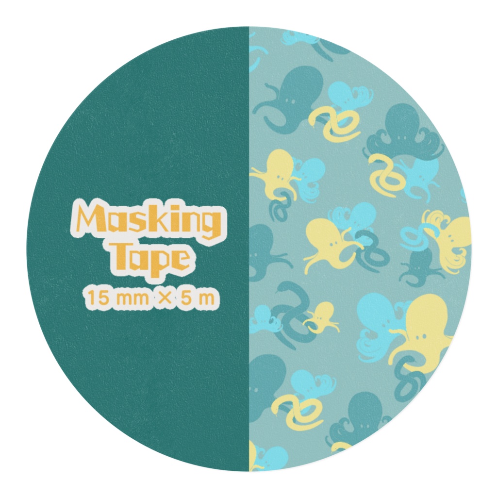 タコとヘビ柄マスキングテープ