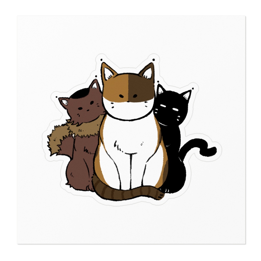 我が家の猫 ステッカーA